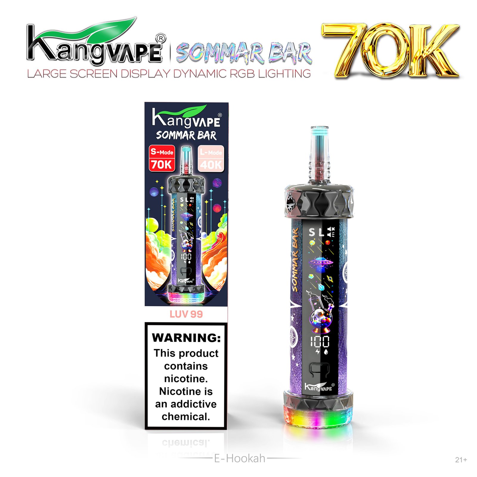 LUV 99 Kang Vape 70K Puffs E-Hookah disposable device