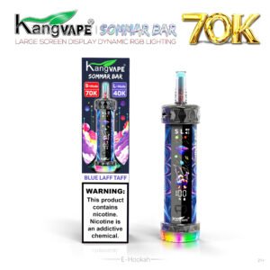 Blue Laff Taff Kang Vape 70K Puffs E-Hookah disposable with RGB lighting