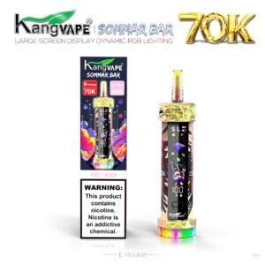 Volt Kiss – Kang Vape 70K Puffs Disposable E Hookah featuring a crisp, refreshing flavor profile, rechargeable high-capacity disposable device, smooth airflow, and up to 70,000 puffs for a long-lasting vaping experience.